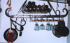 Combination wine and pot rack