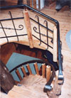 forged iron spiral staircase railing