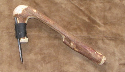 fourth image of North Bay Forge Adze Iron with natural crook handle