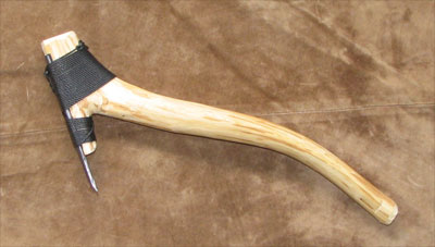 fifth image of North Bay Forge Adze Iron with natural crook handle